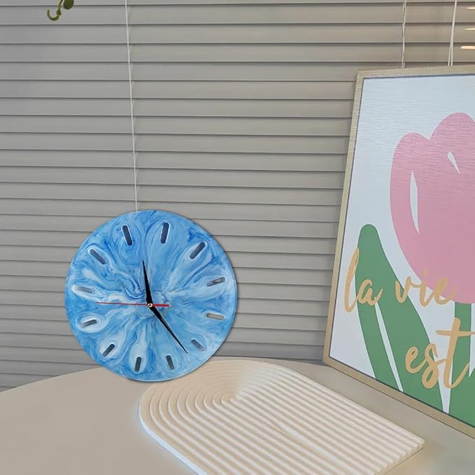 Clock Molds for Resin Casting Round Clock Wall Decor Clock Silicone Mold with Clock Movement for Wall Clack Art Home Decoration Hanging Ornaments DIY Epoxy Resin Mold Kit
