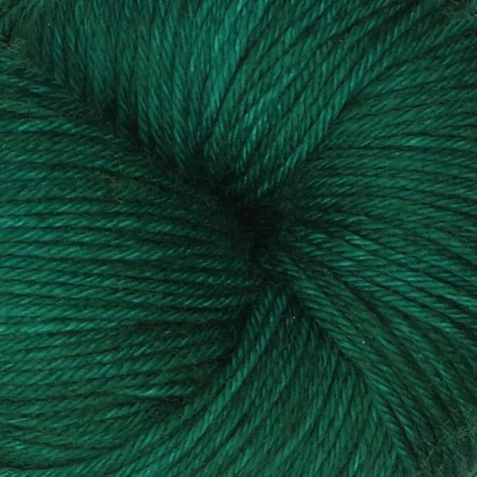 KnitPro Symfonie Fingering Weight Hand Dyed Semi-Solid Yarn Skein | Extra Fine Merino Wool & Polyamide Blend for Knitting & Crocheting, Oeko-TEX Certified 400m, 100g | Terra Deep Emerald