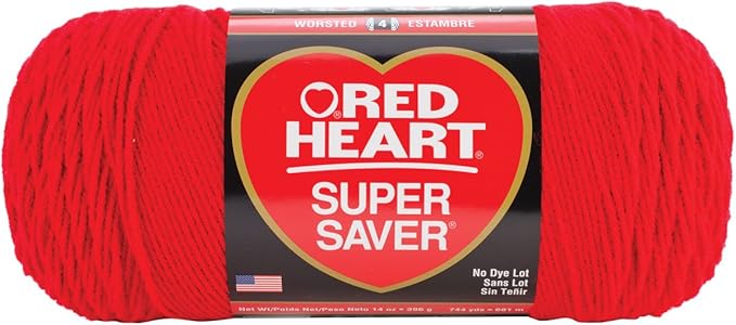Red Heart Super Saver Jumbo Yarn, Cherry Red