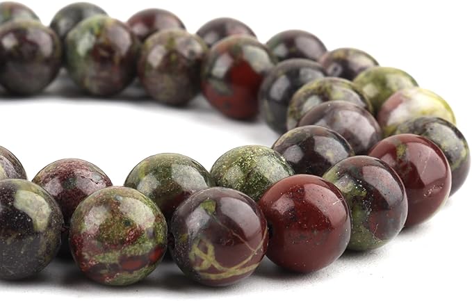 Natural Stone Beads - African Blood Jasper Round Beads for Jewelry Making, 8mm (44-47pcs)