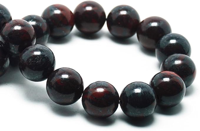 10mm Natural Stone Beads for Jewelry Making - Gemstone Round Loose Beads for Bracelets(35-38pcs, Red Jasper)