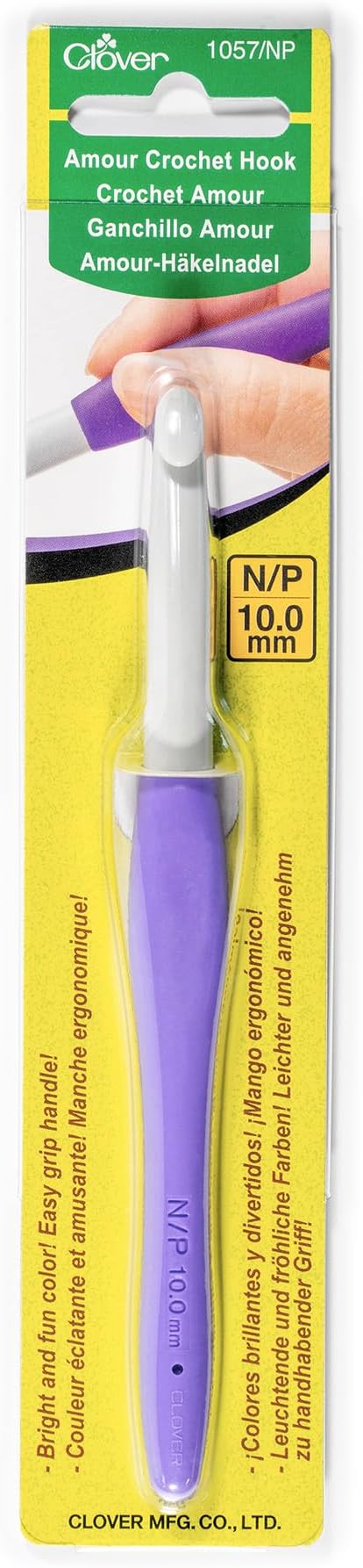 Clover 1057/NP Amour Crochet Hook, Size N/P/10.0mm