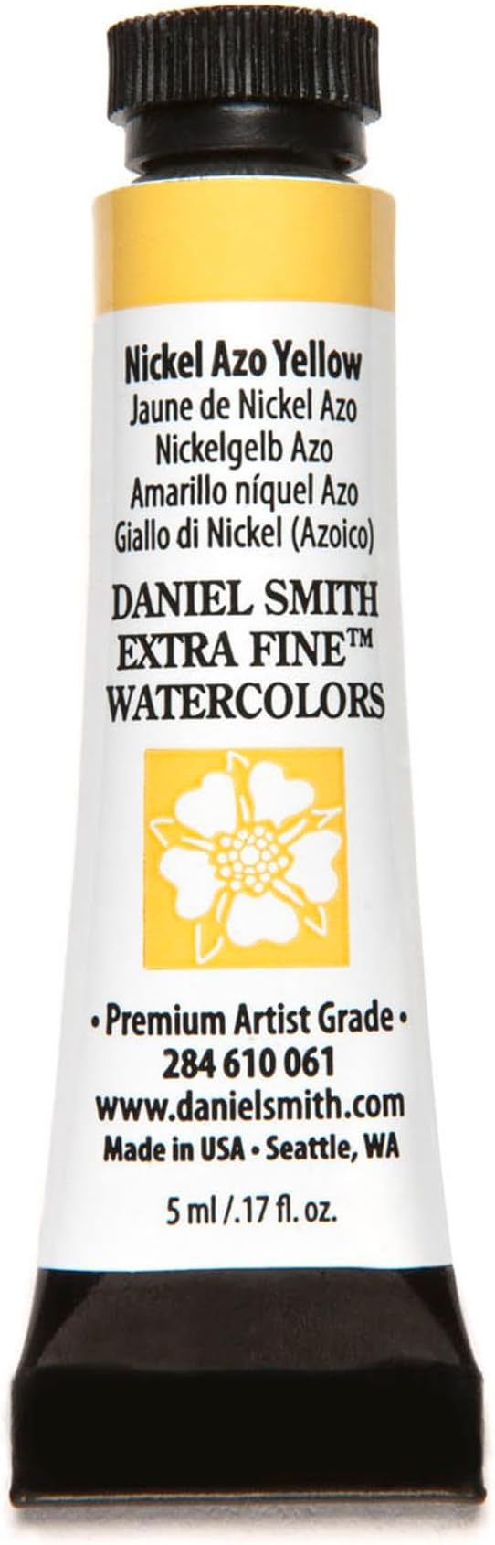 Daniel Smith Extra Fine Watercolor Paint, 5ml Tube, Nickel AZO Yellow, 284610061, 0.17 Fl Oz (Pack of 1)