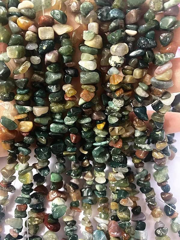 7-8mm Natural Indian Agate Gemstone Chips Beads Healing Crystals Waist Bracelets Necklace Kit Irregular Stone DIY Crafts Design Jewelry Making