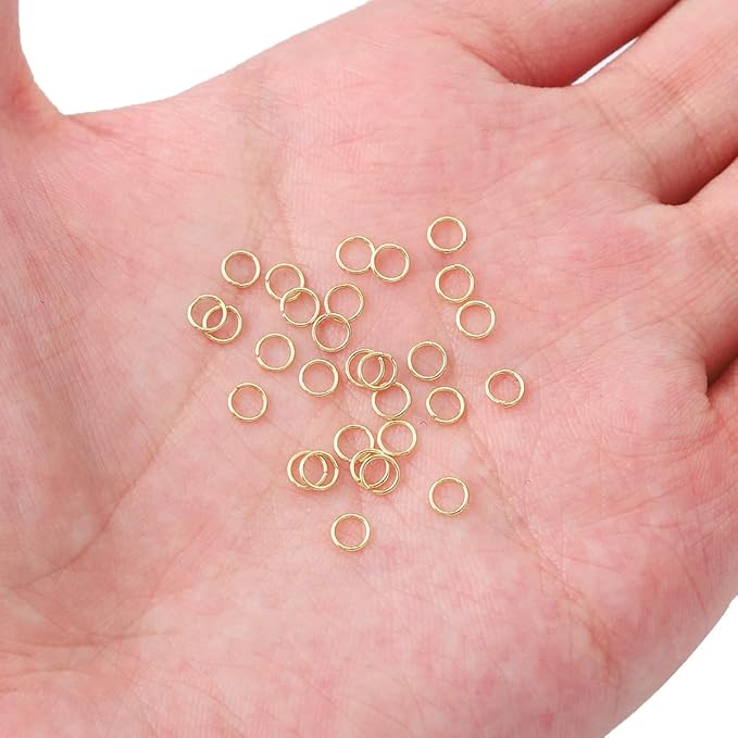 14K Gold Plated Jump Rings Non Tarnish 4mm 900pcs for Jewelry Making Findings