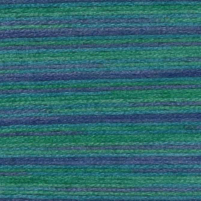KCS Big skeins of 25 Meters Size 25 Color Variegated Cross Stitch Stranded Threads,6 skeins,4030