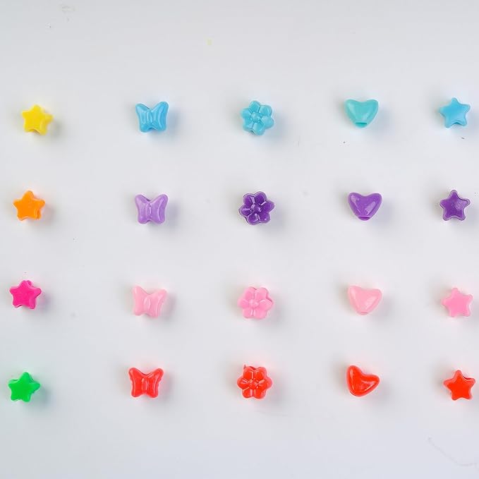 1000PCS Pony Beads, 15 Color Kandi Beads for Bracelets Making Kit, Hair Braids Crafts Jewelry Making Crafts Friendship Necklace Earrings DIY (Large Hole Dark Mixed Color)