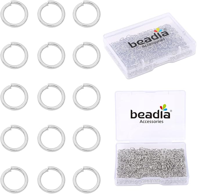 Platinum Plated Jump Rings Non Tarnish 4mm 900pcs for Jewelry Making Findings