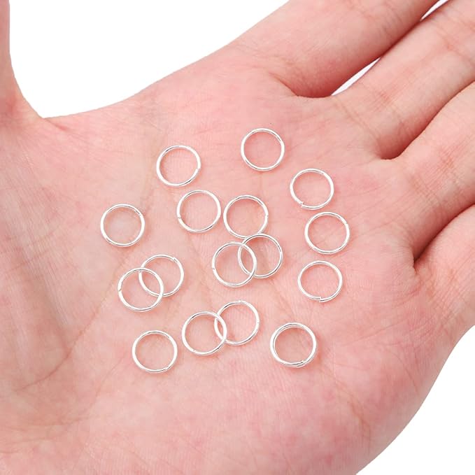 Silver Plated Jump Rings Non Tarnish 8mm 300pcs for Jewelry Making Findings
