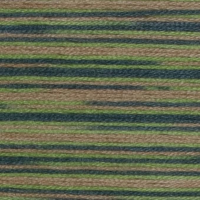 KCS Big skeins of 25 Meters Size 25 Color Variegated Cross Stitch Stranded Threads,6 skeins,4065
