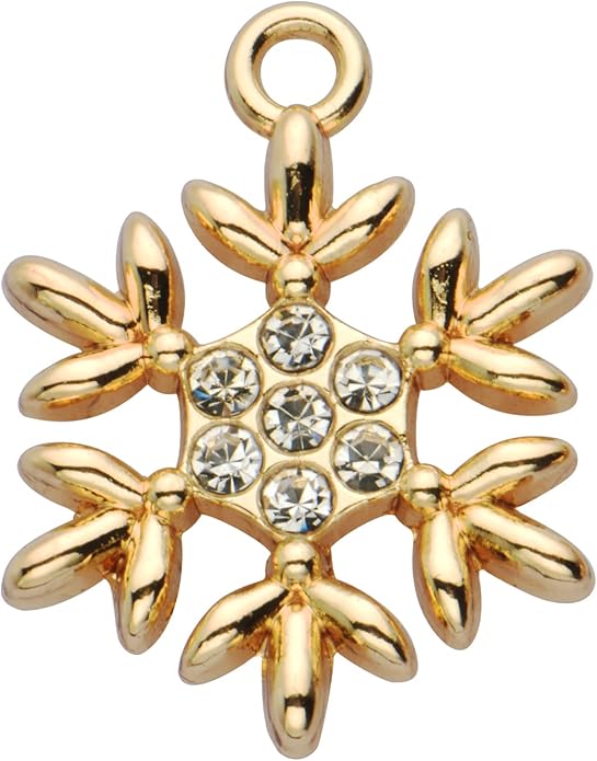 Pack of 20 Rhinestone Charms Gold Plated Pendants Pave Crystal Accessories for Necklace Bracelet Jewelry Making DIY Crafting