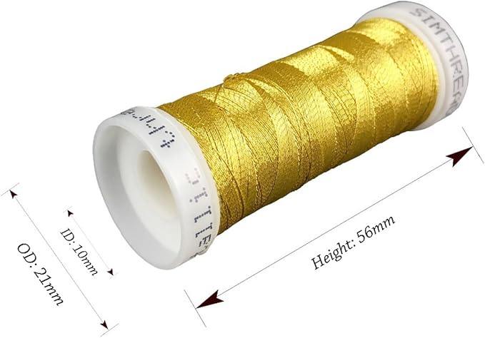 Simthread 6 Assorted Colors Metallic Machine/Hand Embroidery Thread 200 Yards Ea for Janome Brother Pfaff Babylock Singer Bernina Husqvaran & Most Home Embroidery Machines Special Embroidery Designs