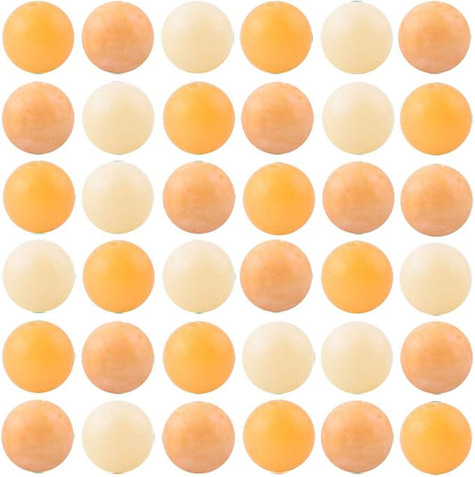 Natural Stone Beads 100pcs 8mm Yellow Aventurine Round Genuine Real Stone Beading Loose Gemstone Hole Size 1mm DIY Smooth Beads for Bracelet Necklace Earrings Jewelry Making (Yellow Aventurine, 8mm)