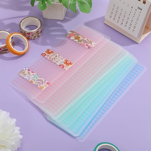 STOBOK 45Pcs Washi Tape Holder Thickened Rounded Corner Washi Tape Boards for Scrapbooking and DIY Projects for Home Office School Use