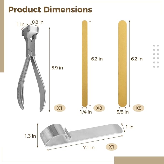 yeesport 18 Pcs Bracelet Making Kit, Includes 1 Bending Plier, 1 Bending Bar, and 16 Gold Bracelet Blanks, Bracelet Stamping Kit, DIY Jewelry Crafting Supplies