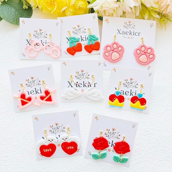 Valentine’s Day Polymer Clay Cutters Set – Romantic Polymer Clay Molds, Clay Cutters, Clay Earring Cutters, Clay Tools