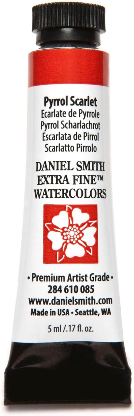 Daniel Smith Extra Fine Watercolor Paint, 5ml Tube, Pyrrol Scarlet, 284610085