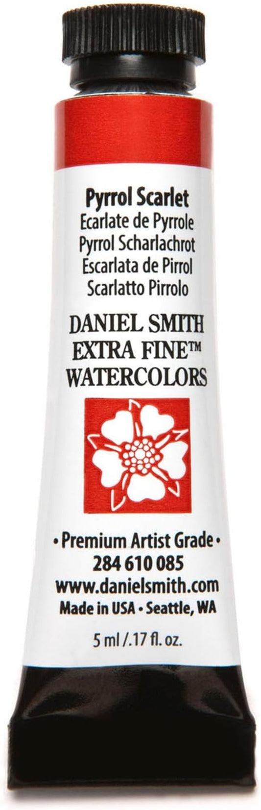 Daniel Smith Extra Fine Watercolor Paint, 5ml Tube, Pyrrol Scarlet, 284610085