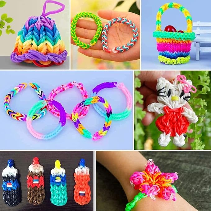 Rolybag 400Pcs S Clips Rubber Band Loom Band S Clips for Loom Bracelets Plastic Connectors Supplement Kit and DIY Bracelet Making (400-Clear)