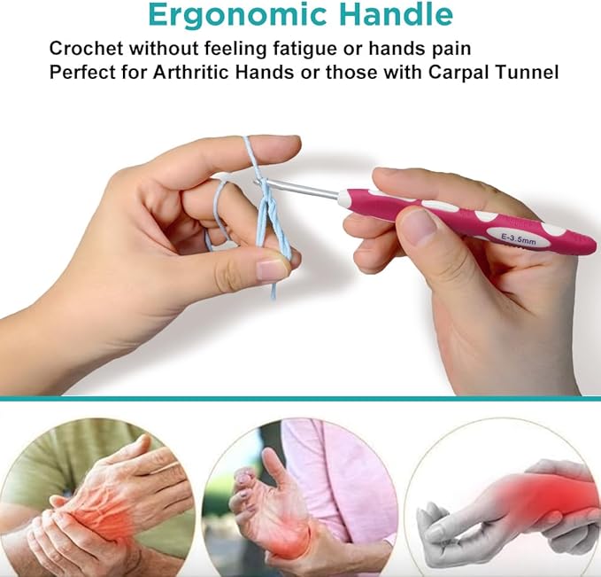 Noocro Complete Crochet Hook Set– 9 Sizes Crochet Hooks Kit with Stitch Markers, Yarn Needles, Measuring Tape, Scissors, Gauge Ruler & Storage Bag – Perfect Knitting Supplies for Beginners & Experts