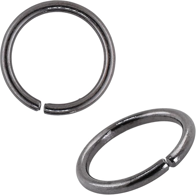 Mandala Crafts Assorted Gunmetal Jump Rings Jewelry Findings Metal O Rings for Jewelry Making Supplies - 3000 4mm Small Open Jump Rings Kit for Necklace Earring