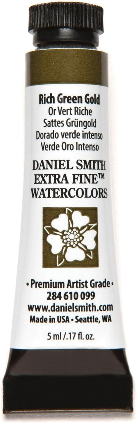 Daniel Smith Extra Fine Watercolor Paint, 5ml Tube, Rich Green Gold, 284610099