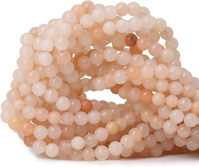 cheavian 60pcs 6mm natural pink aventurine gemstone round loose beads stone beads for jewelry making diy findings 1 strand 15"