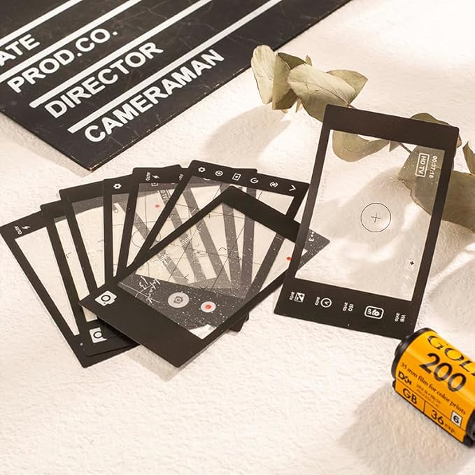 Diuhofart 94Pcs Scrapbooking Supplies Kit, Old Film Strips Photo Frames for Junk Journal Supplies, Scrap Booking Cutouts Papers Scrapbook Materials, Quote Stickers for Journaling, Collage