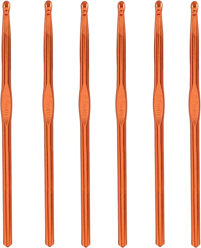 Cionyce 6 Pack Aluminum Crochet Hook 5.5mm US Size I (Size 9) Crochet Needle for DIY Craft Yarn Knitting Needles