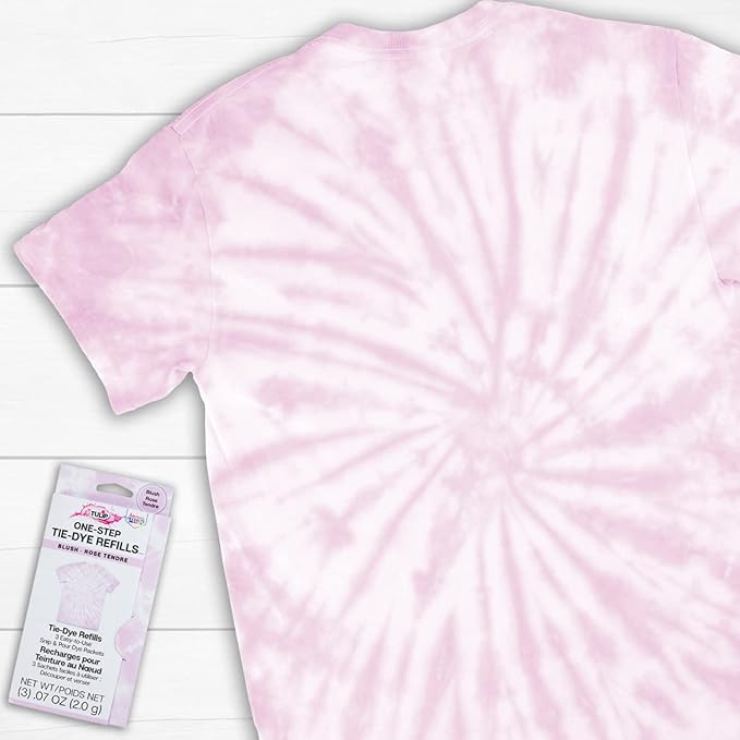 Tulip One-Step Tie-Dye Kit , 3 Fabric Dye Refill Packs, Packs, Blush