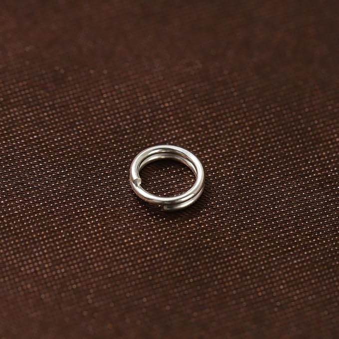 2 Pcs 925 Sterling Silver Split Jump Ring Connector Charm Jewelry Findings Key Ring (6mm)