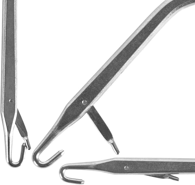 2 Pieces 6.3 Inch Wooden Bent Latch Hook Crochet Needle, Knitting Tool for Rug Making and Art Crafts