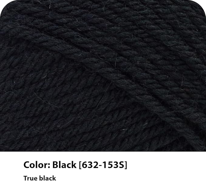 Lion Brand Yarn Wool-Ease Recycled Light Worsted-Weight Yarn for Knitting and Crochet, Black, 3 Pack, Wool and Acrylic Blend Fiber Perfect for Scarves, Hats and Blankets, 196 Yards
