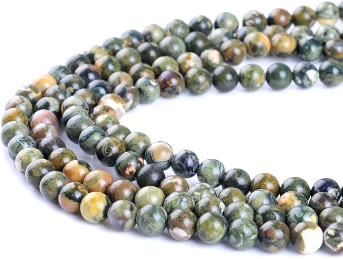 4mm Natural Kambaba Jasper Gemstone Round Loose Beads Crystal Stone Bracelet Necklace Accessories Crafts for Jewelry Making DIY,1 Strand 15"