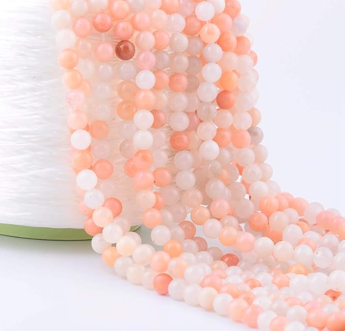 Natural Stone Beads 100pcs 10mm Pink Aventurine Round Genuine Stone Beading Loose Gemstone Hole 1mm DIY Charm Smooth Beads for Bracelet Necklace Earrings Jewelry Making (Pink Aventurine, 10mm)