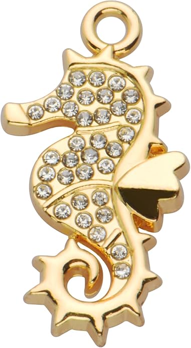 Pack of 20 Rhinestone Charms Gold Plated Pendants Pave Crystal Accessories for Necklace Bracelet Jewelry Making DIY Crafting