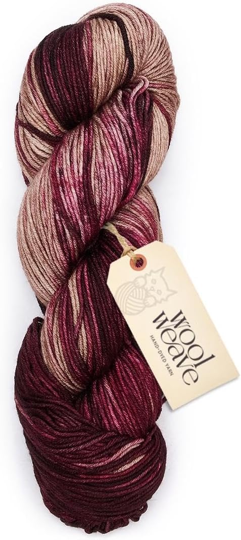 Superwash Merino Wool Yarn for Knitting & Crocheting - Hand Dyed Variegated Yarns, 100gr, 240 Yards, Dk Weight - Luxurious, Soft & Durable Cafe Rose Yarn