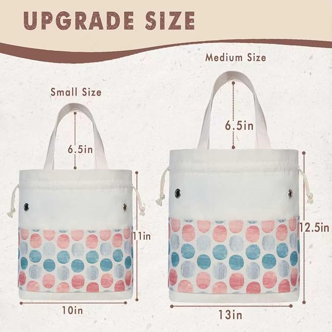 TOGETRUE Yarn Bag, Knitting Crochet Tote Bag, Yarn Storage Bags Organizer, Crochet bags for Crocheting Project, Store Skein Ball, Short Knitting Needle (Medium, Point Shape)