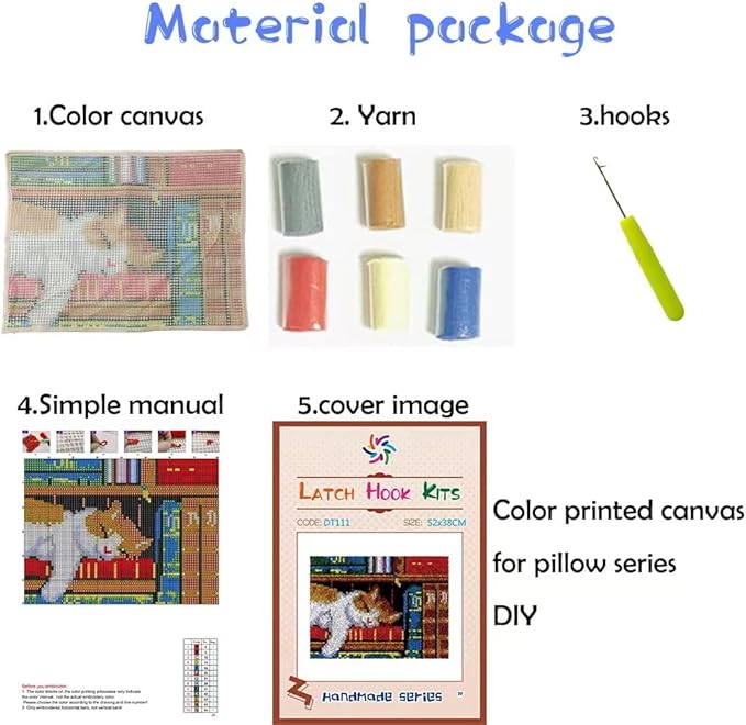 Larger Size Latch Hook Rug Kits Happy Easter Latch Hook kit Tapestry Embroidery Craft Kits for Beginners DIY Latch Hook Rug Kit Floor Mat Canvas Hobby & Craft 60x40cm