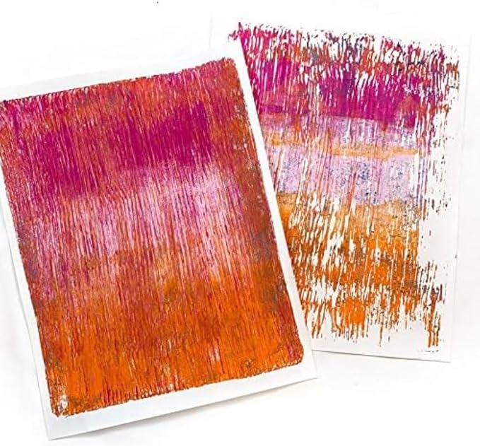 gel press monoprinting print plates – 8” x 10” gel plate class pack value pack - printmaking supplies - reusable gel printing plates for press art for card making, scrapbooking, arts and crafts 6-pack