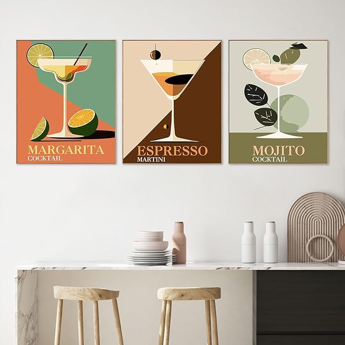 EIBEILI 6 Pack Diamond Painting Kits for Adults, Wine 5D Diamond Art Kits for Beginner Cocktail DIY Full Drill Diamond Dots Crystal Craft Kits for Home Wall Decor Gifts(6 Pack/12X16 Inch)