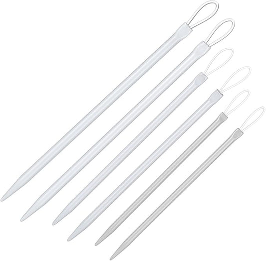 6 Pcs Wool Needles, Nylon Thread Rope Threader Yarn Thread Large Eye Wool Needle Threader Needle Knitting Tool for Knitting, Crocheting, Weaving