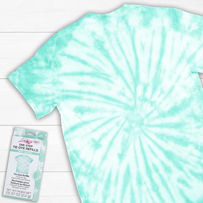 Tulip One-Step Tie-Dye Kit , 3 Fabric Dye Refill Packs, Packs, Mint