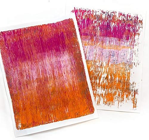 gel press monoprinting print plate - 8” x 10” gel plate - printmaking supplies - reusable gel printing plate for press art for card making, scrapbooking, journaling, arts and crafts, home decor
