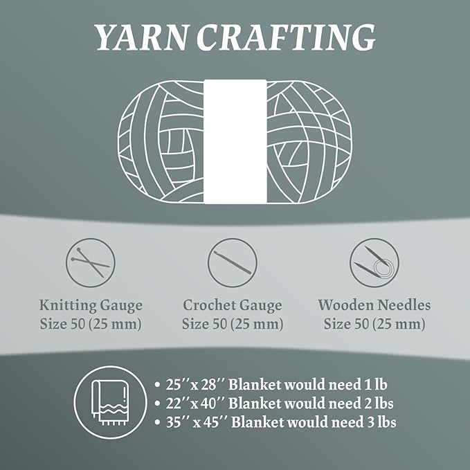 Super Soft Chunky Chenille Yarn – 8 Skeins × 8 oz (25 Yards Each) Jumbo Bulky Yarn for Crochet & Hand Knitting Blankets, Sweaters, Cushions, DIY Projects (Navy Blue)