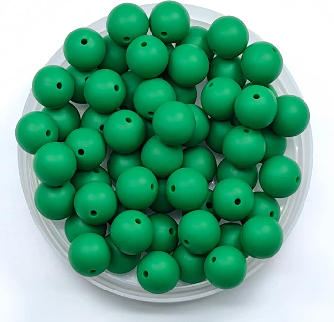 100Pcs 9mm Round Rubber Silicone Bead Bulk Loose Beads Gorgeous Making Kit for Keychain Tassels Necklace Bracelet Jewelry DIY Crafts Making