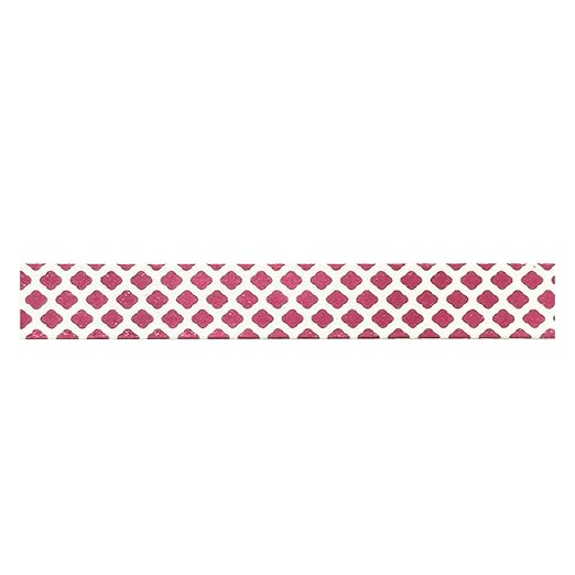 Wrapables Colorful Washi Masking Tape, Metallic Fuchsia Clovers