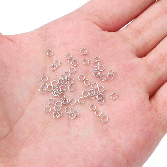 Platinum Plated Jump Rings Non Tarnish 3mm 1200pcs for Jewelry Making Findings