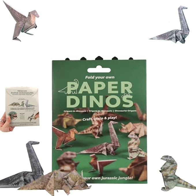 Diy Origami Paper Cats, 50 Sheets Diy Origami Paper To Fold 3d Cute Cat Figures (dinosaur)