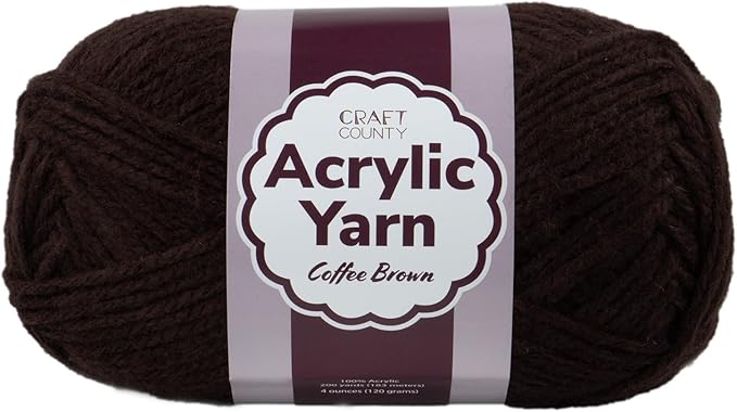 Craft County Medium 4 Acrylic Yarn – 200 Yards of Super Vibrant Yarn for Blankets, Scarves, Hats, & More!